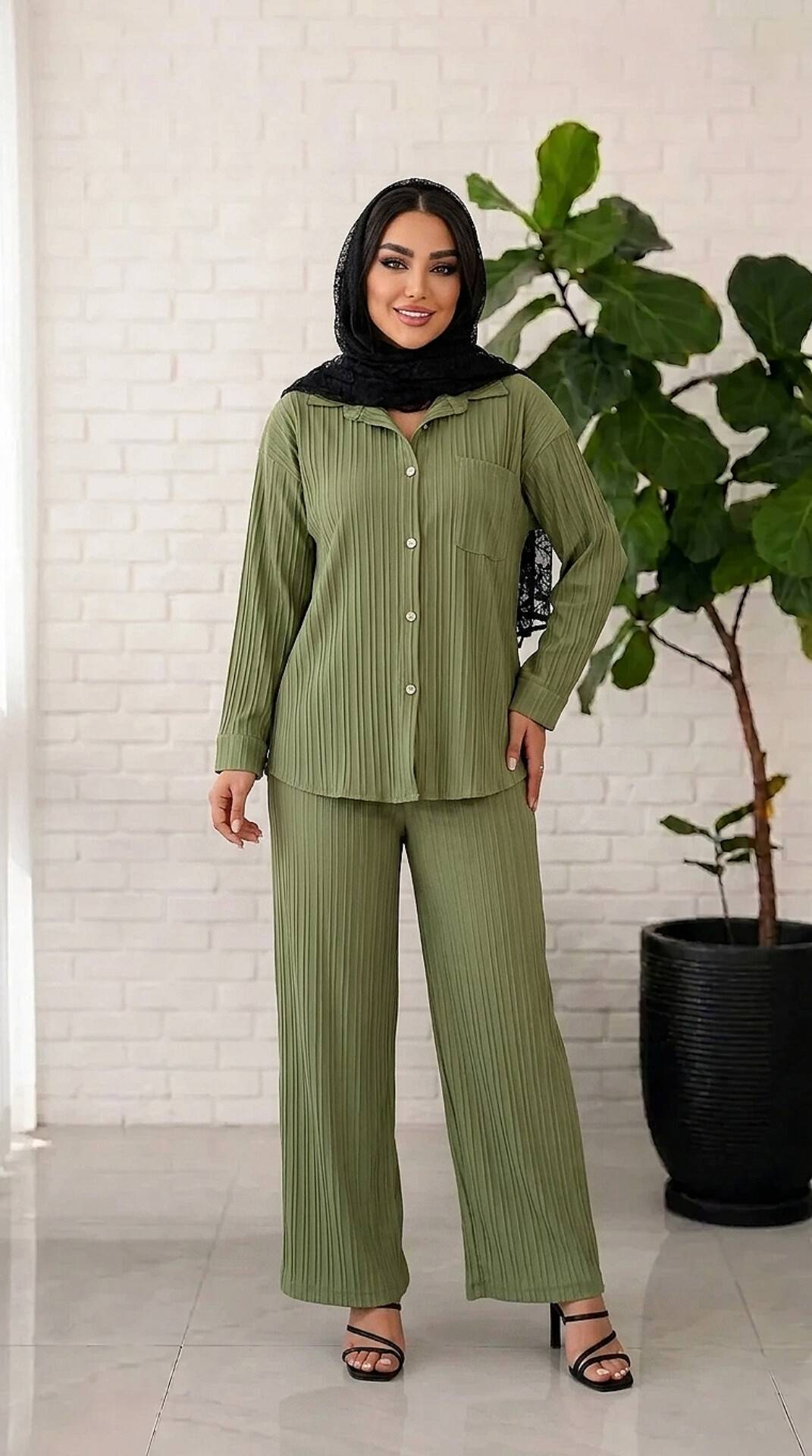 ست شومیز شلوار زنانه کمر کت