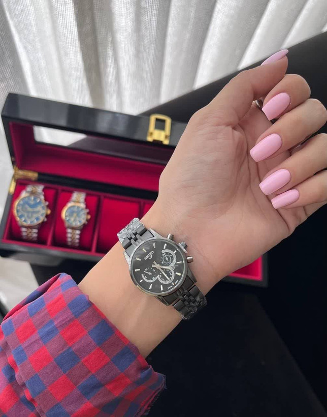 ساعت زنانه مردانه سیکوvipدارای روز شمارطرح کرنوگراف موتور کوارتز