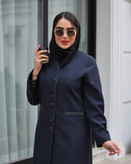 مانتوشلوار اداری دیبا پارچه فاستونی دیپلمات با سه رنگ بندی پرفروش مشگی سورمه ای ونوک مدادی