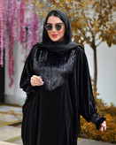 مانتو عبایی مخمل نیکوپارچهدمخمل درجه یک رنگ مشگی