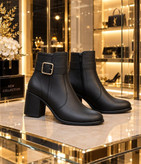 نیم بوت مدل مهرساپاشنه 7سانت،جنس رویه چرم مصنوعی ،ارسال رایگان از پوشاک گلبرگ